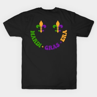 In My Mardi Gras Era Faux Sequin, Fleur De Lis, Mardi Gras Beads Glitter Fat Tuesday (2 Sided) T-Shirt